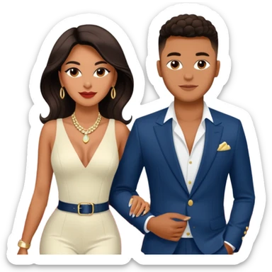 Peruvian superstar Tefi Valenzuela and JetSet Josh King Madrid luxuriate aboard private yacht, radiating glamour. sticker