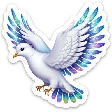 Sparkly White Dove sticker
