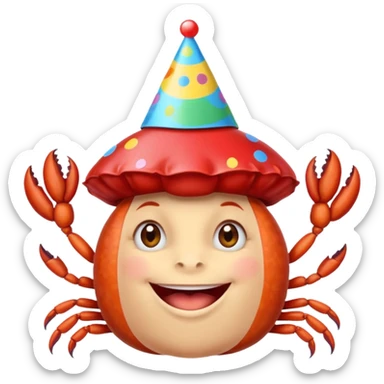 Queen of crabs celebrating birthday  sticker