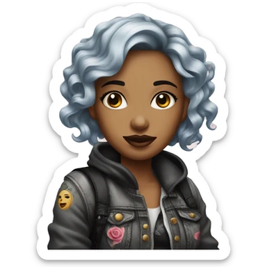 Girl tattoo artist sticker