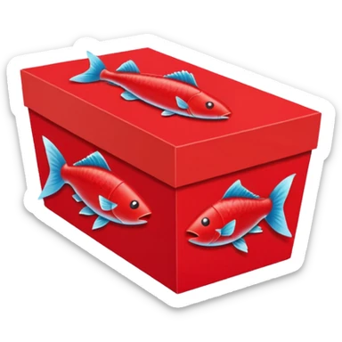 swedish fish candy box sticker