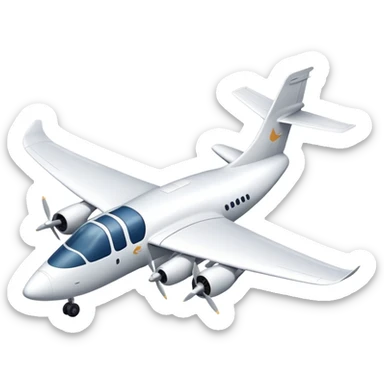 A goose-shaped airplane with wings like a goose but the body of an aircraft sticker