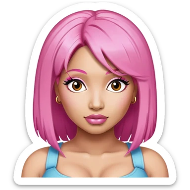 Nicki Minaj with pink hair sticker