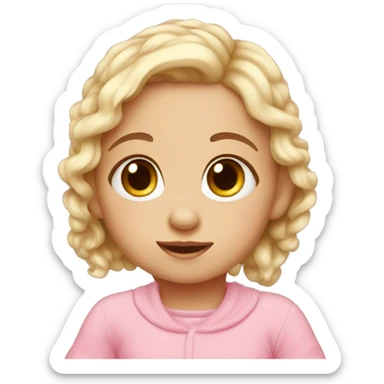 Cute baby girl sticker