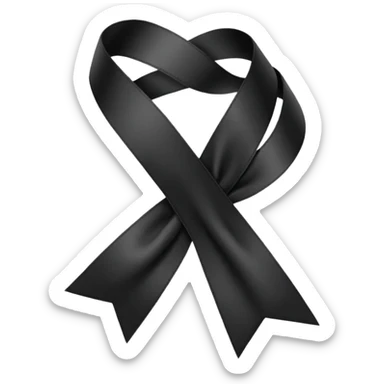 Ruban noir croisé avec 1 boucle comme celui de Crans Montana sticker