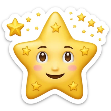 shooting star with a thoughtful face, pondering the question 'Why are we here?', whimsical emoji style sticker