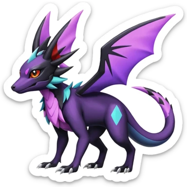 Salandit-Noivern-Nargacuga-Umbreon-Silvally-fusion (full body) sticker