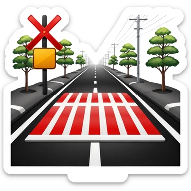 Railroad crossing japan  sticker