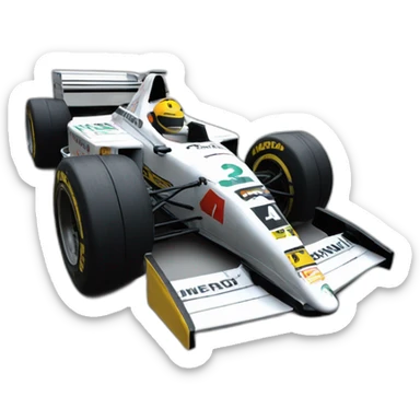 1991 minardi F1 car sticker