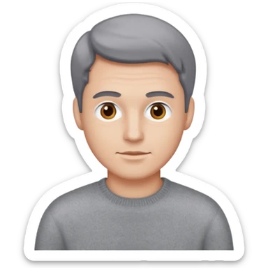 cashmere sweater grey men sticker