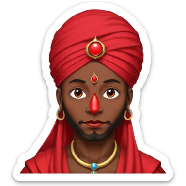 Pero solo con el planeta Saturno 🪐, un moro con turbante 👳🏾‍♂️ y la cara del diablo roja esta 👹 sticker