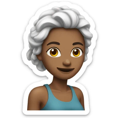 Uma mulher se maquinando e uns corções em volta da sua cabeça  sticker