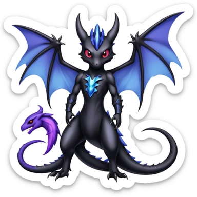 Shiny Epic Badass Gothic Dark Noibat-Salandit-Zekrom-Hybrid sticker