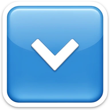 White Checkmark in blue box sticker
