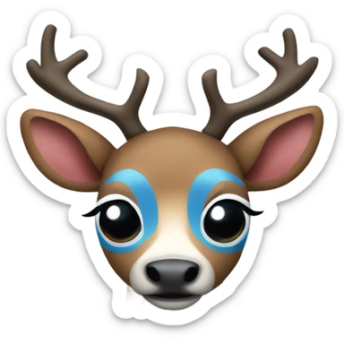 Tony tony chopper blue nose reindeer  sticker
