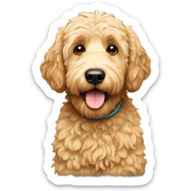 Golden doodle dog sticker