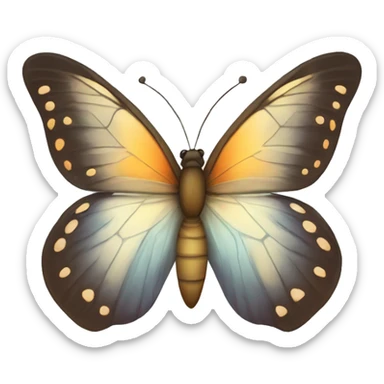 Butterfly with fie wings sticker