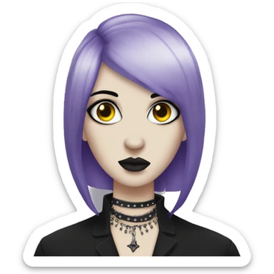 Goth with piercings  sticker