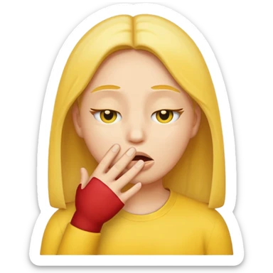 Make a classic emoij that tells you to shut up sticker