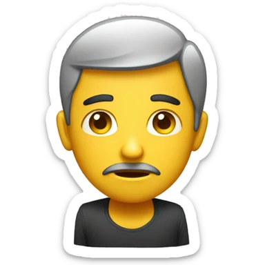 a sad frontend programmer sticker