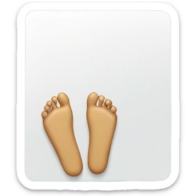 Bare Feet with a blank sign sticker