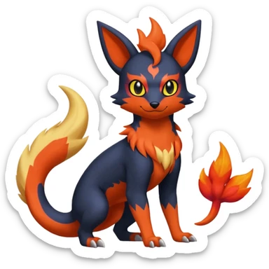 
Canine-Litten-Amaura-Salandit-Noibat-Flareon-Fakémon-fusion (full body) sticker