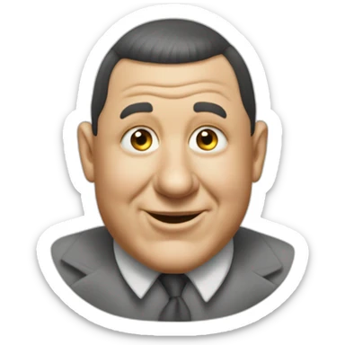 Curly Howard of the three stooges sticker