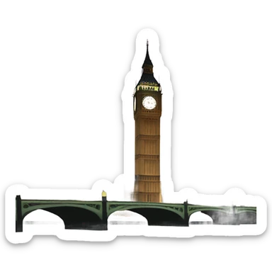 The Big Ben and the london eye  sticker