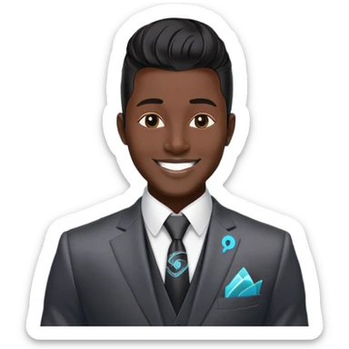 Gender: Male Hair: Slick pompadour with Bluetooth earpiece Face: Veneer smile masking laryngitis Clothes: Bespoke suit with holographic prospectus Action: Syncing investor Q&A across 8 time zones Hair: 100% natural black (no dyes/highlights) sticker