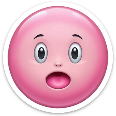 Pink bubbles gums sticker