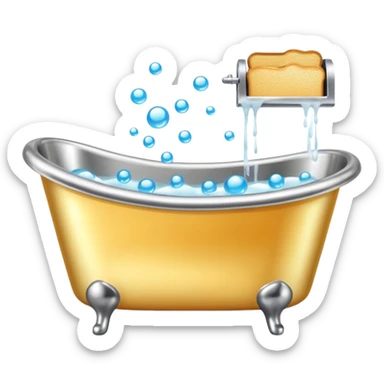 Bathtub with toaster in it sticker