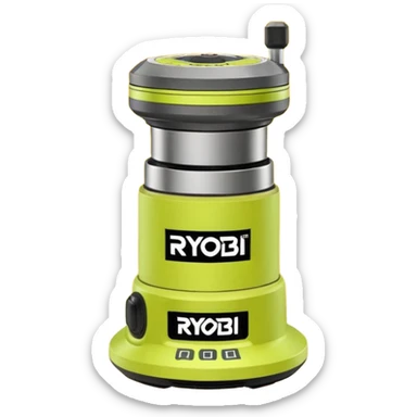 ONE+ 18V Cordless Compact Fixed Base Router RYOBI with gray base with battery sticker