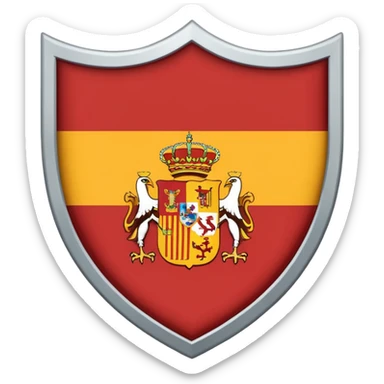 Bandera de españa tricolor actual con un águila marrón en el atrás del escudo de la bandera de españa sticker