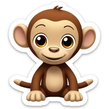 Curious george stuffed animal  sticker