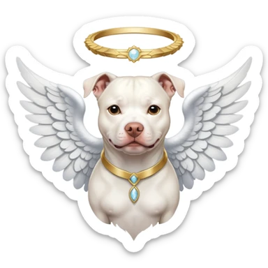 Male Pitt bull angel sticker