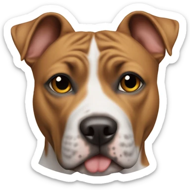 The dog is an American Staffordshire Terrier sticker