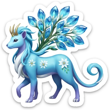 Suicune-Aurorus-Amaura-Meganium-fusion (full body) sticker