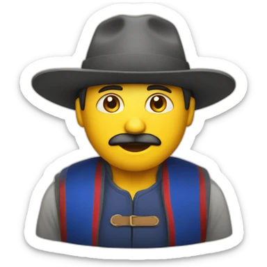 Man in Moldovan hat sticker