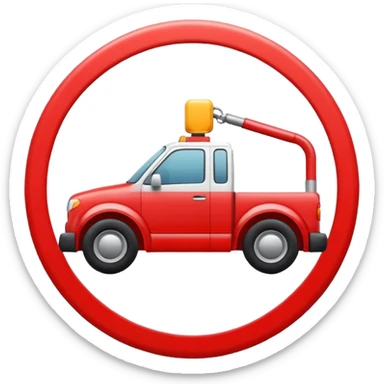 towing zone icon sticker