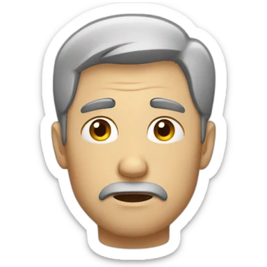 very tired man sticker