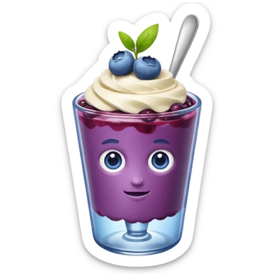 blueberry parfait sticker