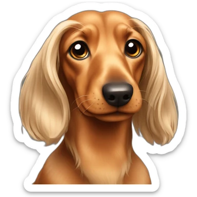 daschund long hair sticker