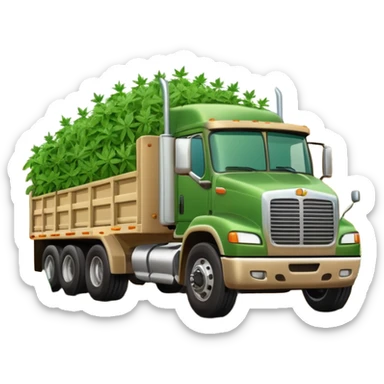 weed destiny semi truck sticker