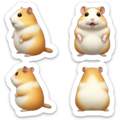 Morbidly obese hamster sticker