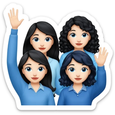 escribe el nombre Disneyland Paris y para titulo, pon a quatro chicas: una pelo corto negro, una pelo rizado largo, una pelo largo liso y la otra pelo ondulado mediano, esta con el ojos azules. Todas tienen piel carne. NOOOOOO, pon el titulo Disneyland Paris i por los lados o con las manos arriba  sticker