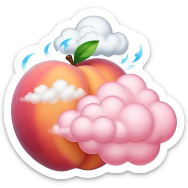 🍑+💨 fart sticker