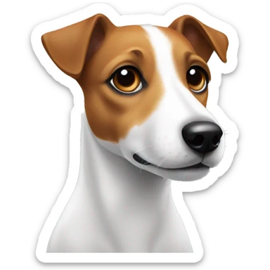 jack russell terrier with a white spot on the ear sticker