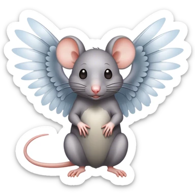 rat with wings sticker