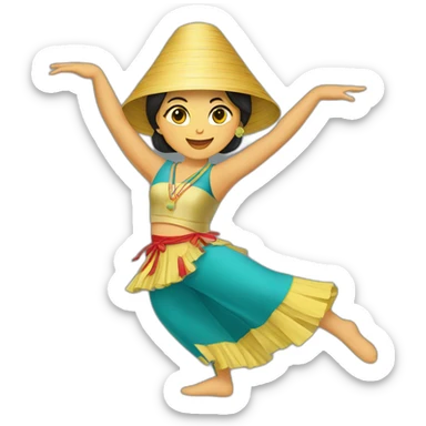 Danseuse vietnamienne  sticker