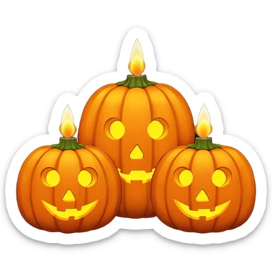 🍁☕📖 Cozy autumn evening with a warm coffee and a book🎃🕯️🍂 Pumpkin candles glowing on a fall night sticker
